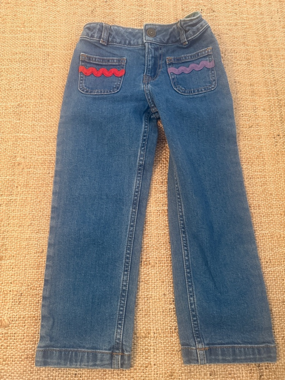 Mini Boden Patch Pocket Jeans Ric Rac 3-4Y - Picture 2 of 8